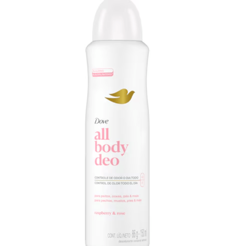 Desodorante Dove All Body Deo Aerosol Raspberry & Rose 150ml
